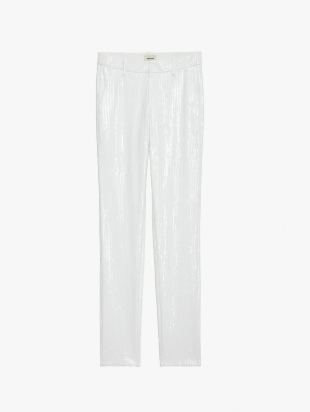 Zadig&Voltaire Prune Sequin-design Straight Leg Trousers Size 38 Medium
